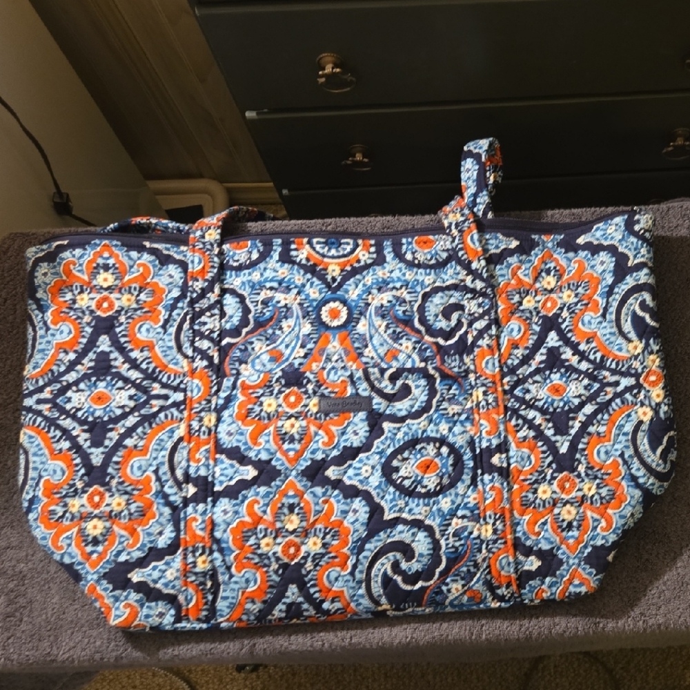 Vintage Vera Bradley Minimalist Blue & Orange Paisley Retired - Set of 5